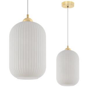 RIFFLE GOLD FÜGGŐLÁMPA, 1 LAPOS, FEHÉR LÁMPABÚRA, NAGY HENGERES, E27 146805397 - Lámpa & Világítás