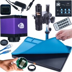 Rosfix Earth Pro digitális mikroszkóp MCEP-0.5X + Tucana Pro kamera KMTP-HDMI-USBI Plantes PRO sorozat + szilikon alátét 380x260mm