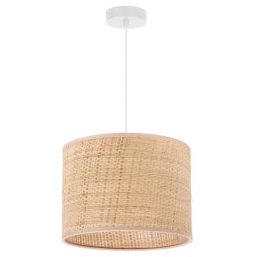 FEHÉR RATTAN FÜGGŐLÁMPA rattan lámpabúrával - Lámpa és világítás