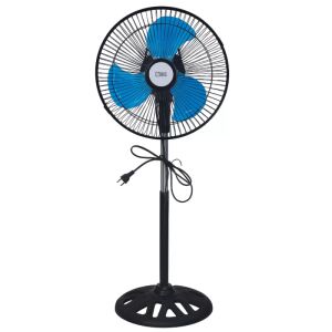 SIKS álló szobai ventilátor, 50 W, állítható magasság, 3 sebességfokozat, oszcilláló mozgás, állítható magasságú láb, kerek talp, fekete 146806135 - SIKS