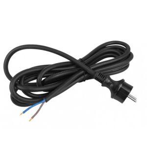 CSATLAKOZÓKÁBEL EGYENES CSATLAKOZÓVAL IP44 2*1.5 H07RN-F 5M FEKETE - E+20-025 146806538 - Kábel & Tartozék