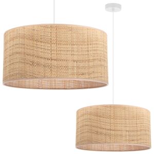FEHÉR RATTAN FÜGGŐLÁMPA 1 LAPOS RATTAN LÁMPABÚRÁVAL 45CM 146807633 - Lámpa & Világítás