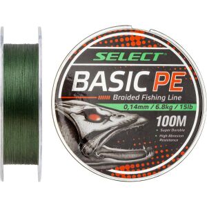 Select Basic PE 150m (sötétzöld) 0.14mm 15lb/6.8kg |[18701823] 146807861 - Fonott zsinór