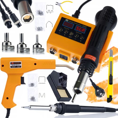 Rosfix 2 az 1-ben forrasztóállomás (forró levegős és 900M) Rosfix Orange Husky OH660 elektromos S sorozat + Rosfix műanyag tűzőgép tokban + 200 kapocs 146808579