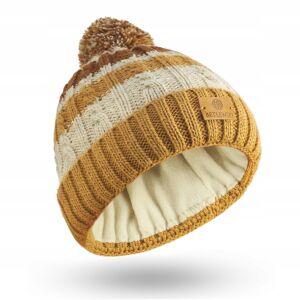 BCDZ-P2 C.BEIGE Gyerek csíkos sapka TÉLI