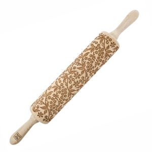 MoodForWood Fa Sodrófa, Gravírozott, 43 cm Fogantyúkkal, Sütéshez Tökéletes - Rowan Minta 146809600 - Sodrófa & Nyújtófa