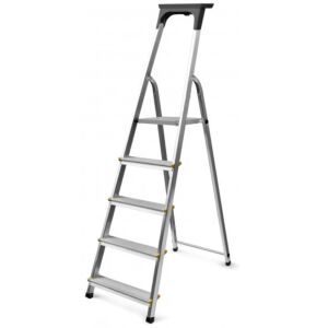 SZABADON ÁLLÓ ALUMÍNIUM LÉTRA EASY 145CM 3 FOKOZAT + PLATFORM - BR-00-1213 146809988 - Létra & Állvány