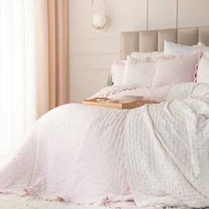 WERONA fodros ágytakaró - Rózsaszín elegancia a hálószobába - 200x220cm