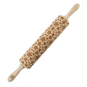 MoodForWood fa sodrófa, dombornyomott, 43 cm fogantyúkkal, sütéshez tökéletes - csillagminta 146810584 - Sodrófa & Nyújtófa