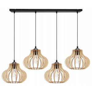 FÜGŐLÁMPA, MENNYEZETI CSILLÁR, FA, LED LÁMPABÚRA 146810816 - Lámpa & Világítás