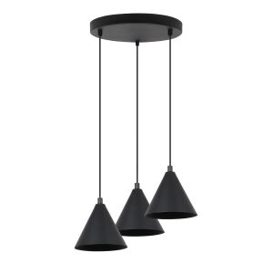 SOHO FEKETE FÜGGŐLÁMPA 3 LÁMPÁS, 14 CM, E14 146811259 - Lámpa & Világítás