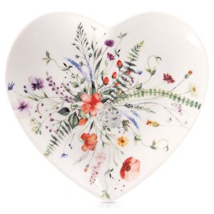 Desszertes tányér kicsi tortához porcelán desszertvirágok pipacsok szív 146812926 - Tányér