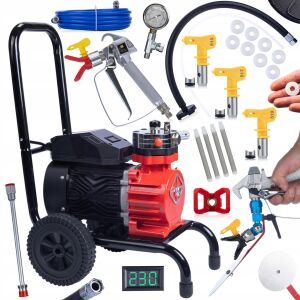 Rosfix Red Strong Storm 1100 RSS05 3500W 22MPA 18L/perc festőegység + 4x 60-as mesh szűrő + 9x tömítés + fúvókák + színvágó 146813223 - Építkezés & Felújítás