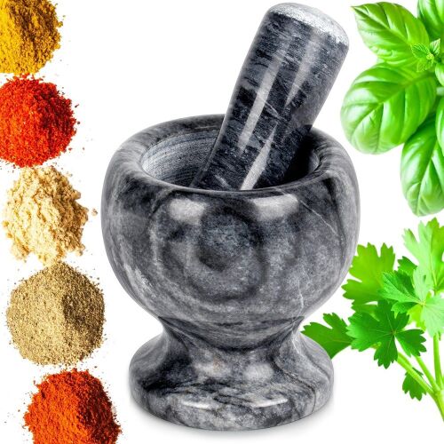 Gránitkő konyhai mozsár fűszerek pesto őrléséhez 146813658