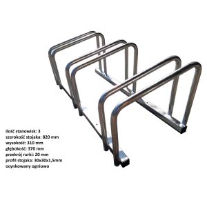 3 SZEMÉLYES KERÉKPÁRTARTÓ, TŰZI HORGANYZOTT - G/STO R3M 146813898 - Kerékpár kiegészítő