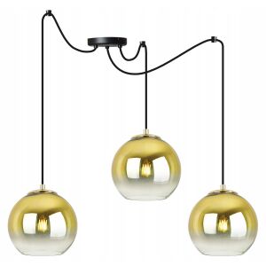 FÜGŐLÁMPA, MENNYEZETI CSILLÁR, ARANY LÁMPABÚRA, 15 CM