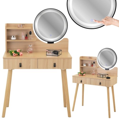 Toaletka kosmetyczna z lustrem LED 146814635