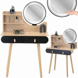 Toaletă cosmetică cu oglindă LED 146814636 - Mobiliere