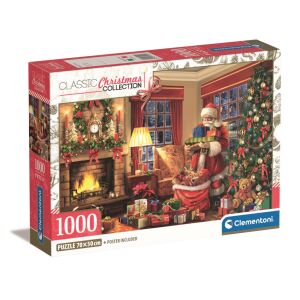 Clementoni 1000 db-os Compact puzzle - A Mikulás látogatása 146814857 - Puzzle