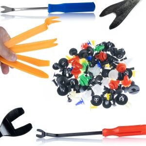 Rosfix univerzális autós tűkészlet 200 db + Rosfix autós tűfeszítő szerszámkészlet 6 db 146814966 - Jármű karosszéria rögzítő