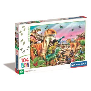 Clementoni 104 db-os SuperColor puzzle - Dínók földje 146815060 - Puzzle & Kirakó