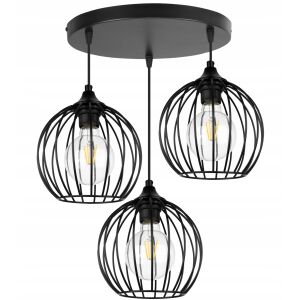 Függesztett drótlámpa fekete loft LED csillár 146815468 - Lámpa & Világítás