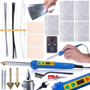 Rosfix Blue Kong 120W RBK120W forrasztópáka műanyaghoz + műanyag forrasztópák (PU, TPO, PC, PP, PE, ABS, PA), 5 db rács, csavarhúzó, hegyek, állvány 146815834 - Szerszámgép