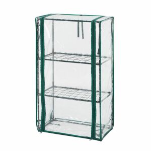 Üvegház 46*24*80 CM, PVC FÓLIA, FÉM SZERKEZET - T N15-910 146816756 - Üvegház