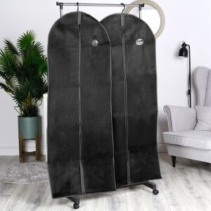 2x Pokrowiec na Ubrania Odzież Garnitur Koszulę Płaszcz Sukienkę Ochronny 146816801 - Vállfa és fogas