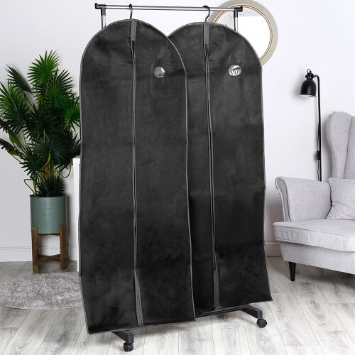 2x Pokrowiec na Ubrania Odzież Garnitur Koszulę Płaszcz Sukienkę Ochronny