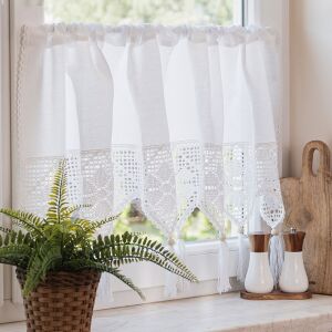 RACHELA - Készre varrt függöny áttört mintával - 150x90 cm - fehér 146817204 - Függöny