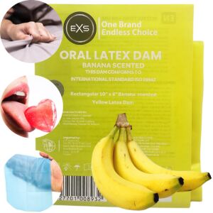 EXS Illatos szájnyálkahártya-latex gát - szájnyálkahártya-banán 1 db.
