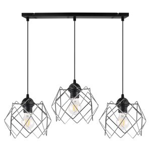 STELLA FÜGGŐLÁMPA 3 LAPOS KRÓM LÁMPABÚRÁVAL E27 146819572 - Lámpa & Világítás