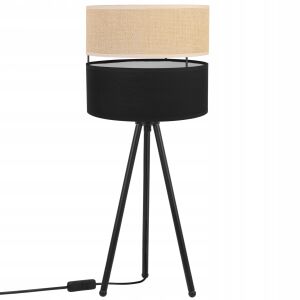 ASZTALI LÁMPA JUTA LÁMPABURNYÓ 20 CM FEKETE