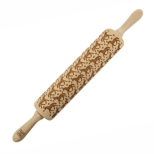 MoodForWood Fa Sodrófa, Gravírozott, 43 cm Fogantyúkkal, Sütéshez Tökéletes - Unikornis Minta 146821738
