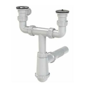 2 KAMRÁS MOSOGATÓ SZIFON - MŰANYAG SZŰRŐ - HR/SZ2K