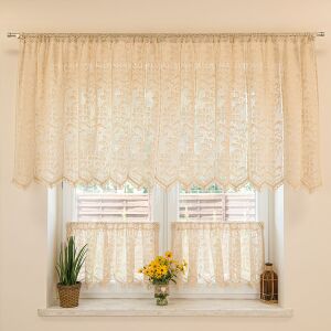 INESS Készre varrt áttört függöny, szélesség 150 x magasság 90 cm, szín 012 krém 913501 146822893 - Függöny