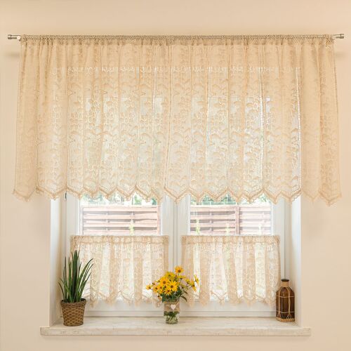 INESS Készre varrt áttört függöny, szélesség 150 x magasság 90 cm, szín 012 krém 913501 146822893