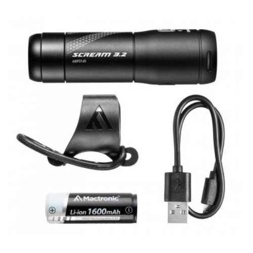 SCREAM 3.2 600LM-ES ÚJRA TÖLTHETŐ ELSŐ KERÉKPÁRLÁMPA - LA-ABF0165 146823072