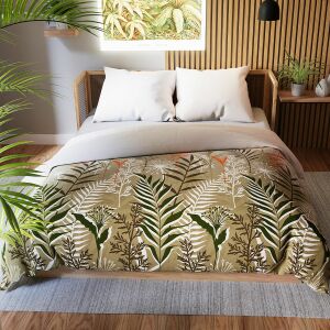 FELINA ágyneműgarnitúra 220x200 cm - szatén pamut, bézs, növényi minta 146823481 - Ágynemű - ifjúsági és felnőtt