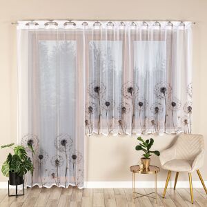 PITYPANGOK - Készre varrt jacquard függöny egyenes szegéllyel - 140x240 cm - fehér 146823695 - Függöny