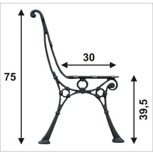 MAGAS KERTI PAD LÁB 'C', 5 DESZKÁVAL - MAGAS KERTI LÁB 146824936