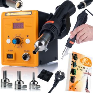 Rosfix 858D forrólevegős forrasztóállomás + 3 darabos fúvókakészlet 146824969 - Szerszámgép