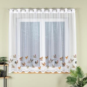 KURY - Készre varrt jacquard függöny egyenes szegéllyel - 300x170 cm - fehér 146825617 - Függöny