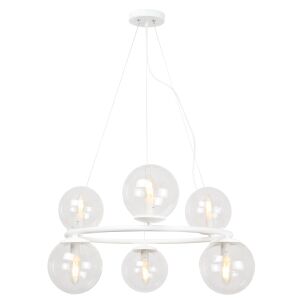 FEHÉR AURA FÜGGŐLÁMPA 6 LAPOS, LÁMPABURNYMENTES E14 146825672 - Lámpa & Világítás