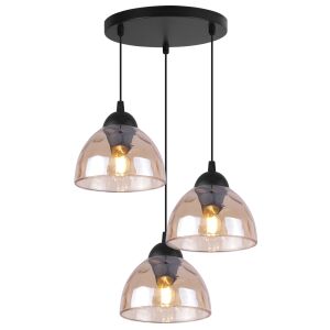 VENICE FÜGGŐLÁMPA 3 LAPOS MÉZÁRNYÉKÚ E27 146826506 - Lámpa & Világítás