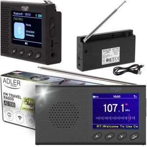 AD 1198 Hordozható rádió - LCD - FM - Bluetooth - Óra 146827797 - Audio
