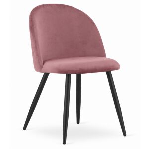 BELLO szék - sötét rózsaszín bársony / fekete lábak x 1 146830045 - Étkező szék