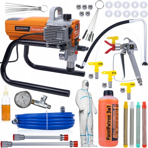 Rosfix Mega Set Rosfix Tornado RT1 UltraSpray 1800W 22MPA 2.2L/perc festőegység tartozékokkal