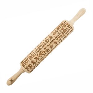 MoodForWood fa sodrófa, gravírozott, 43 cm fogantyúkkal, sütéshez tökéletes - Kocham minta 146830879 - Sodrófa & Nyújtófa